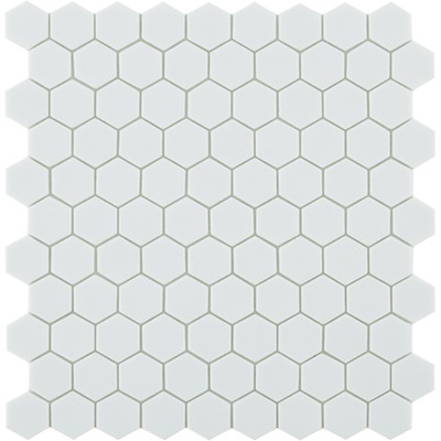 Vidrepur Nordic Hex № 910 Белый (на сетке) 30,7x31,7 - керамическая плитка и керамогранит