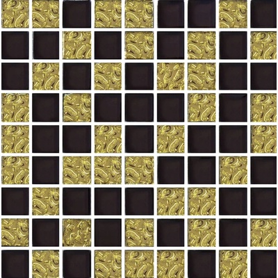 Роскошная Мозаика Стеклянная МС 799 Золото Шоколад 30x30