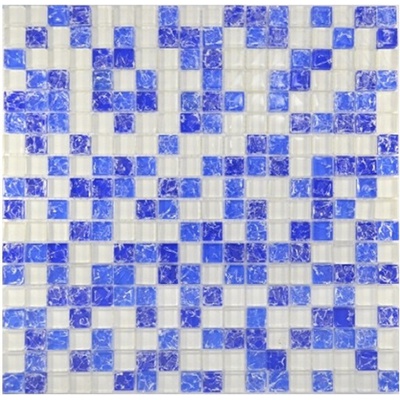 Роскошная Мозаика Стеклянная МС 450 Микс Синяя Голубая Белая 30x30