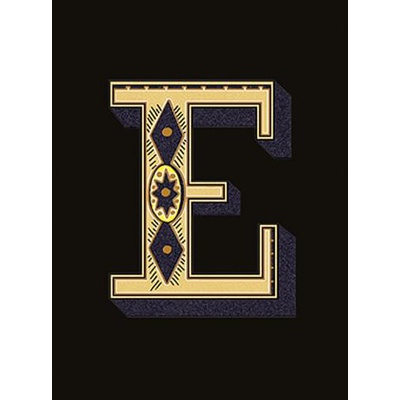 Versace Alphabet 48974 Lettera Nera E 14,5x19,4