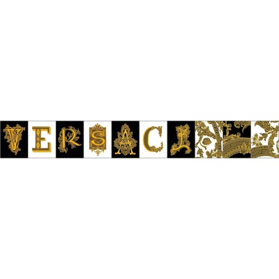 Versace Alphabet 48903 Scritta Mix Nero-Bianco-Oro 14,5x19,4