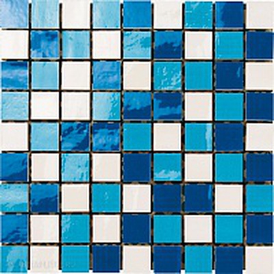 Alta Ceramica Cristall Mosaico Blu/Azzurro/Bianco 30x30