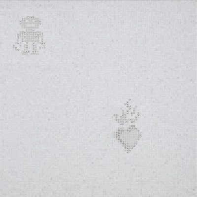 Bisazza The Crystal Collection 06001462VL Hearts And Robots White 0.97x0.97