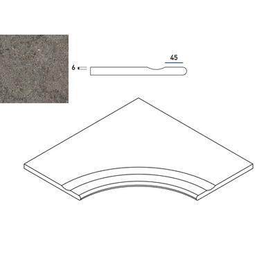 Italon Discover 620090001036 Фумэ Борт С Выемкой Угловой Закруглённый 30 60x60 - керамическая плитка и керамогранит
