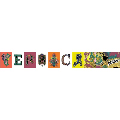 Versace Alphabet 48900 Scritta Colorata-Oro 14,5x19,4