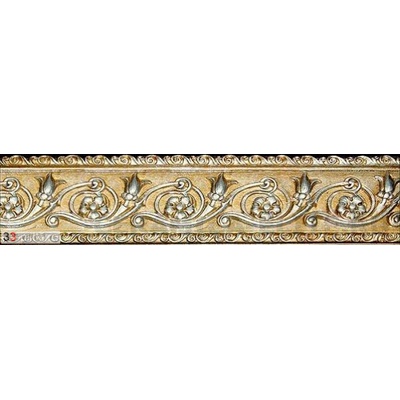 Saloni Ceramica Talisman Cenefa Flor Gold 7.5x31