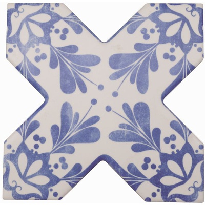 Cevica Becolors Cross Stencil Electric Blue 13.25x13.25