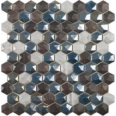 Vidrepur Hex Elite Glacier Mix (на сетке) 30,7x31,7 - керамическая плитка и керамогранит
