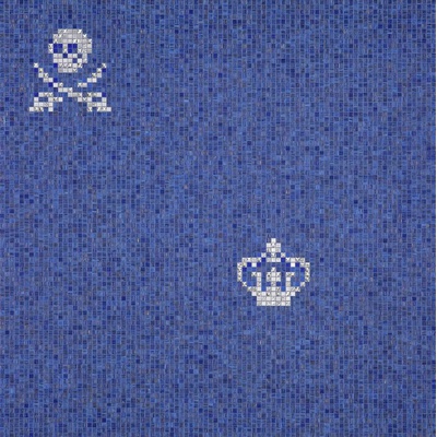 Bisazza The Crystal Collection 06001455VL Skulls And Crowns Blue 0.97x0.97