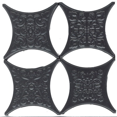 Absolut Keramika Core Estrella Set Negro 6.7x6.7