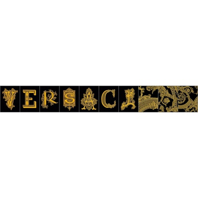Versace Alphabet 48902 Scritta Nera-Oro 14,5x19,4