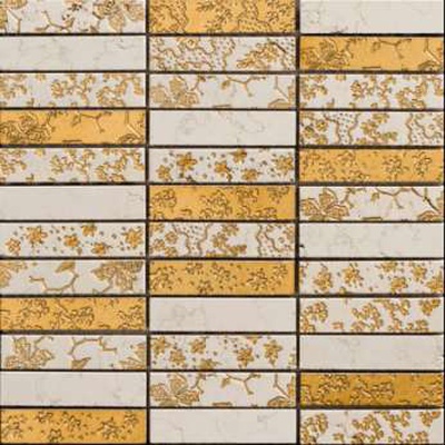Petra Antiqua Acqueforti mosaics Bassai New Biancone/Dorato 30.5x30.5