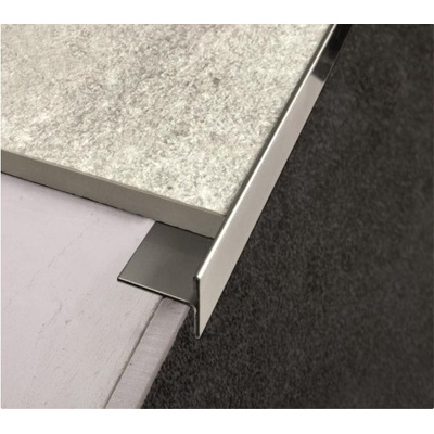Juliano Вставки и профили SL026-1S Tile Trim Silver (толщина металла 0,8мм) 244x0.5x1