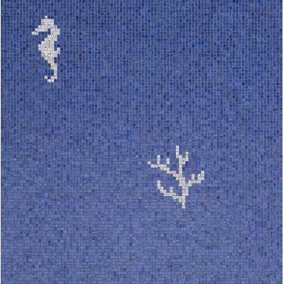 Bisazza The Crystal Collection 06001446VL Corals And Seahorses Blue 0.97x0.97