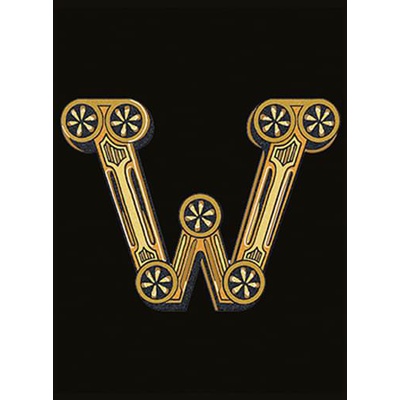 Versace Alphabet 48992 Lettera Nera W 14,5x19,4