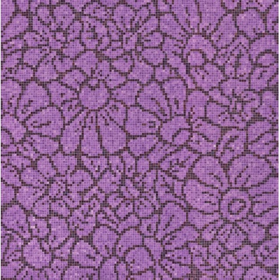 Bisazza Decori 10 06001576VL Graphic Flowers Purple 129.1x129.1