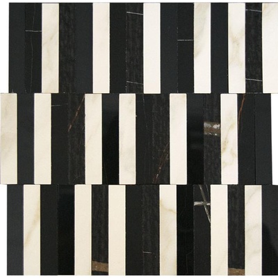 Impronta italgraniti Marble Experience MB04MR Sahara Noir Mosaico Stripe 27.2x29