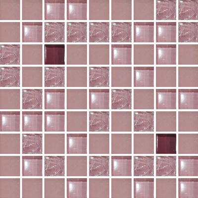 Роскошная Мозаика Стеклянная МС 2084 Розовая 30x30