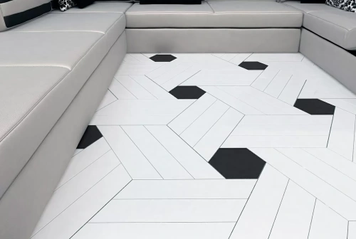 WOW Floor Tiles 113964 Chevron B Ash Grey Matt 9,8x52,2