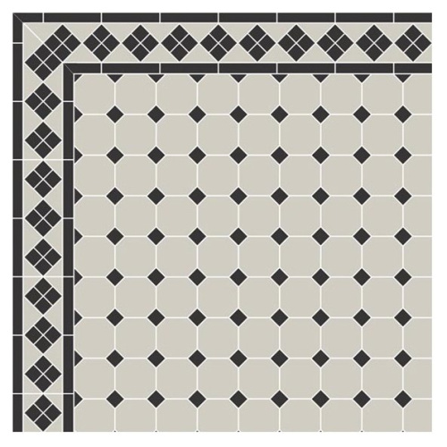 TopCer Octagon Lisbon-1 with 1 strip (Tr.03 Dots 04 Strips 04) 28x15