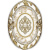 El Molino Brigitte Oro-Beige Medallon 14x10