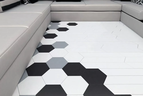 WOW Floor Tiles 102944 Chevron Floor B Ash Grey Matt 9.8x52.2