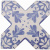 Cevica Becolors Cross Stencil Electric Blue 13.25x13.25
