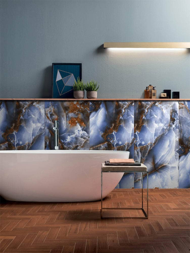 Infinity Ceramic Tiles Favara Azzurro High Glossy 60x120